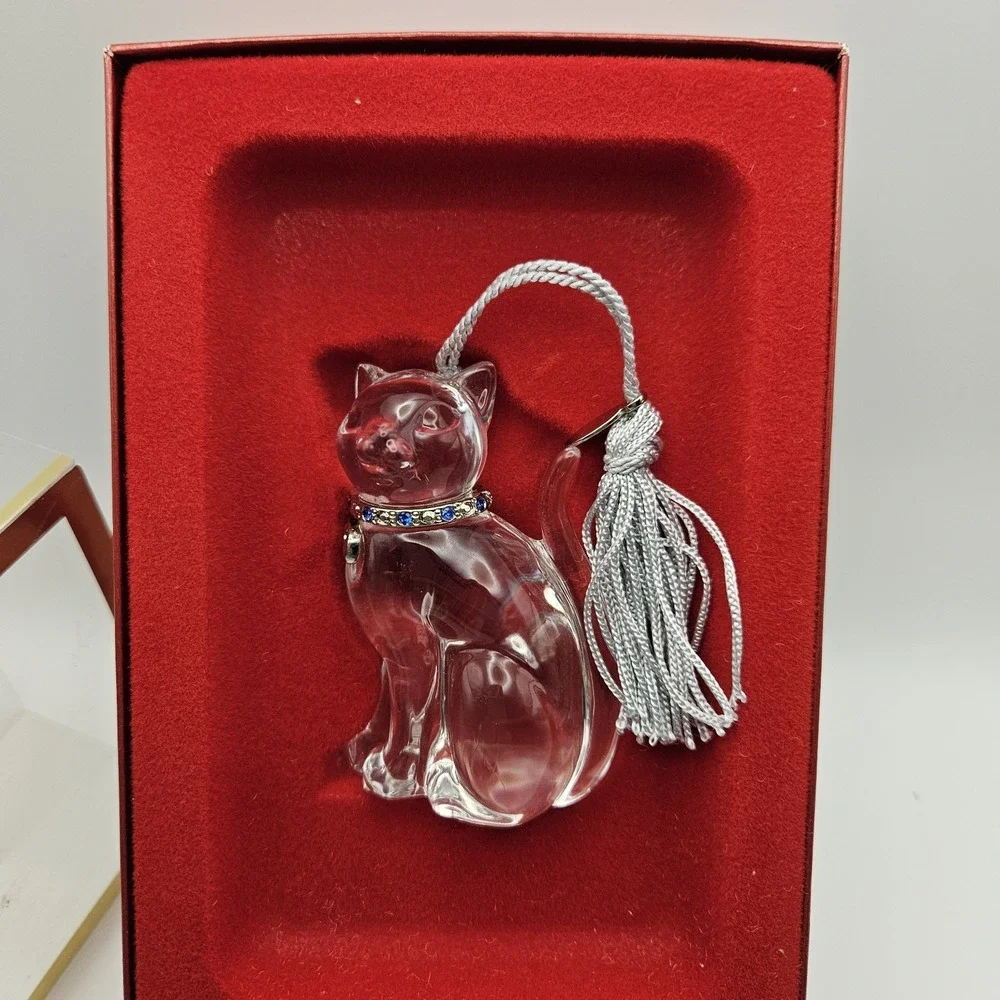 Lenox Pave Jewels Crystal Pave Cat Hanging Christmas Ornament Germany 6064984